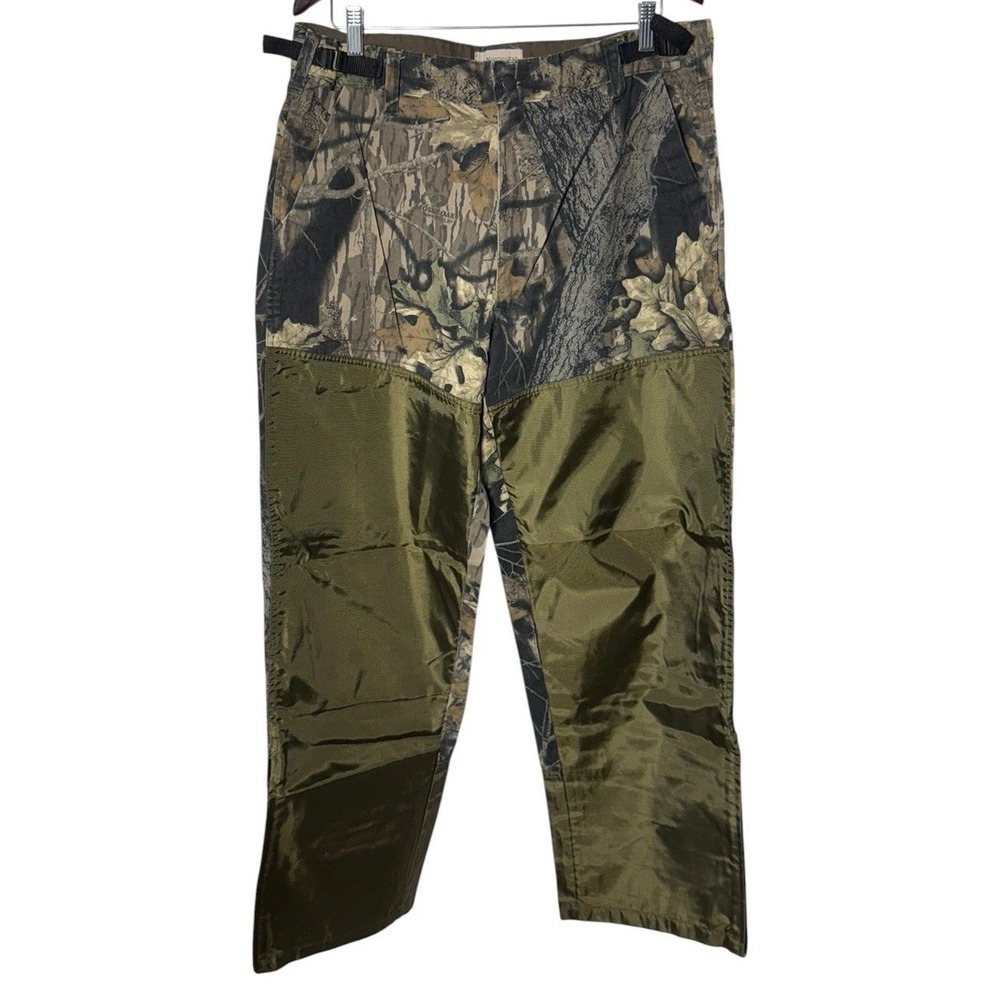 Mossy Oak Briar Brush Guard Pants Mens L Brown Camouflage Trail Hunting Vintage